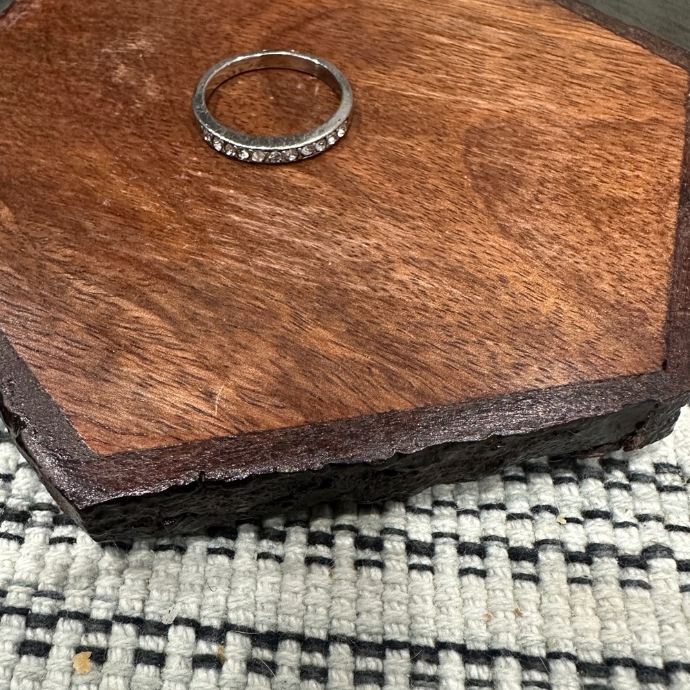 Silver Ring with Clear Stones